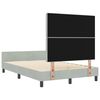 vidaXL Boxspringbed met hoofdeinde Lichtgrijs 120 x 200 cm Fluweel