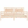 vidaXL Bedframe met hoofdbord massief hout 200x200 cm