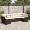 vidaXL Tuin Sofa Set Bruin poly rattan