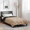 vidaXL Winter Dekbed Zwart en Taupe 200 x 140 cm Microfiber
