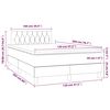 vidaXL Boxspring met matras en LED fluweel donkergroen 120x200 cm