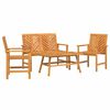 vidaXL Tuin loungeset 4 st Bruin Massief Acaciahout