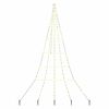 vidaXL LED Kerstboom met Grondspiesjes Warmwit 306 cm Metaal