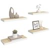 vidaXL Wandschappen zwevend 4 st 60x23,5x3,8 cm MDF eikenkleurig wit