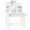 vidaXL Kaptafel met LED-verlichting 96x40x142 cm hoogglans wit