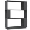 vidaXL Boekenkast/kamerscherm 80x25x101 cm massief grenenhout grijs