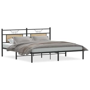 vidaXL Bedframe zonder matras 183x213cm spaanplaat sonoma eikenkleurig