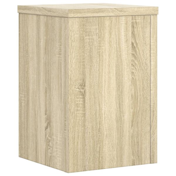 vidaXL Plantenstandaards 2 st 25x25x35 cm bewerkt hout sonoma eiken
