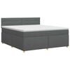 vidaXL Boxspringbed met matras Donkergrijs 160 x 200 cm Stof