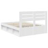 vidaXL Bedframe met hoofdeinde Wit 150 x 200 cm Massief grenenhout