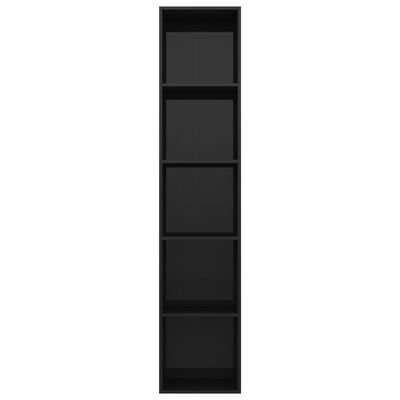 vidaXL Boekenkast 40x30x189 cm spaanplaat hoogglans zwart
