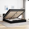 vidaXL Ottoman bed met matras 180x200cm fluweel zwart