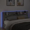 vidaXL Hoofdbordkast met LED 220x16,5x103,5 cm grijs sonoma eikenkleur