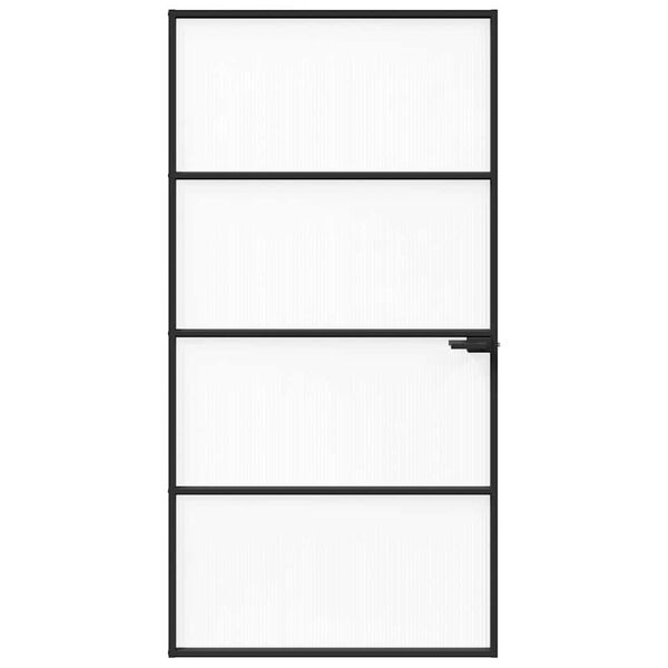 vidaXL Huisdeur 102 x 201,5 x 3,5 cm Aluminium en Gehard Glas