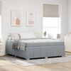 vidaXL Bedframe met matras Lichtgrijs 180 x 200 cm Stof
