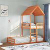 vidaXL Kinderbed met huisje massief grenenhout wasbruin 90x200 cm
