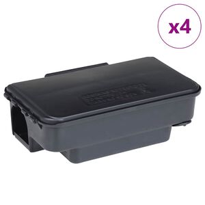 vidaXL Muizenvallen 4 st 22x12,5x7,5 cm zwart