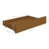 vidaXL Bedframe met 4 lades massief grenenhout honingbruin 140x200 cm