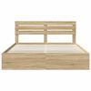 vidaXL Bedframe met hoofdeinde Sonoma 200 x 200 cm Massief grenenhout