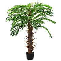 vidaXL Kunstplant met pot cycaspalm 140 cm groen