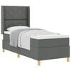 vidaXL Boxspringbed met hoofdeinde Donkergrijs 80 x 200 cm Stof