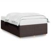 vidaXL Bedframe zonder matras 120x190 cm stof donkerbruin