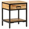 vidaXL Nachtkastje met lade Bruin 40 x 35 x 50 cm Massief mangohout