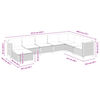 vidaXL 8-delige Loungeset met kussens poly rattan beige