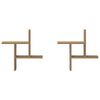 vidaXL Wandschappen 2 st 38x12x38 cm bewerkt hout artisanaal eiken