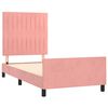 vidaXL Bedframe met hoofdeinde fluweel roze 80x200 cm