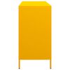 vidaXL Dressoir 135x39x73,5 cm koudgewalst staal mosterdgeel