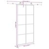 vidaXL Schuifdeur met beslag 102,5x205 cm ESG-glas en aluminium