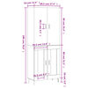 vidaXL Hoge kast 69,5x34x180 cm bewerkt hout wit