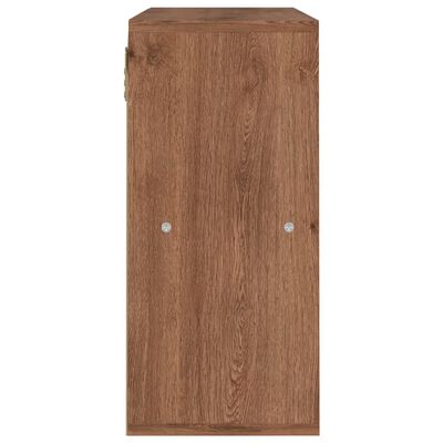 vidaXL Boekenkast 60x27,5x59,5 cm bewerkt hout bruin eikenkleurig