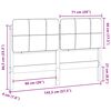 vidaXL Gestoffeerd hoofdbord Bruin en Taupe 140 cm Massief grenenhout