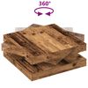 vidaXL Salontafel 360 graden draaibaar 90x90x34,5 cm oud houtkleurig