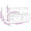 vidaXL Tv-meubel 80x35x50 cm bewerkt hout bruin eikenkleur