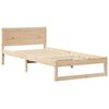 vidaXL Bedframe met hoofdeinde Naturel 90 x 200 cm Massief grenenhout