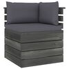 vidaXL 11-delige Loungeset pallet met kussens massief grenenhout