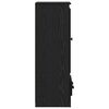 vidaXL Hoge kast met lade 3 pcs Zwart Eiken Bewerkt hout