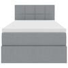 vidaXL Opbergbed met matras Lichtgrijs 90 x 190 cm Bewerkt hout