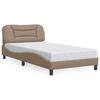 vidaXL Bedframe met LED zonder matras "Hvar" cappuccino 100x200 cm