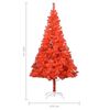 vidaXL Kunstkerstboom met verlichting en kerstballen 240 cm PVC rood