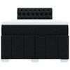 vidaXL Boxspring met matras stof zwart 120x200 cm