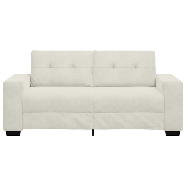 vidaXL Loveseat Sofa Crème 140 cm Fluweel