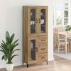 vidaXL Highboard Artisan Eiken 69,5 x 34 x 180 cm Bewerkt hout