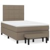 vidaXL Boxspring met matras stof taupe 120x190 cm