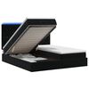 vidaXL Ottoman Bed met Matrassen en LED Zwart 180 x 200 cm fluweel