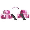 vidaXL Loftbed voor Kids Wit en Roze 100 x 200 cm Metaal