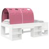 vidaXL Bedframe met tunnel met plank 3 st Wit en Roze Bewerkt hout